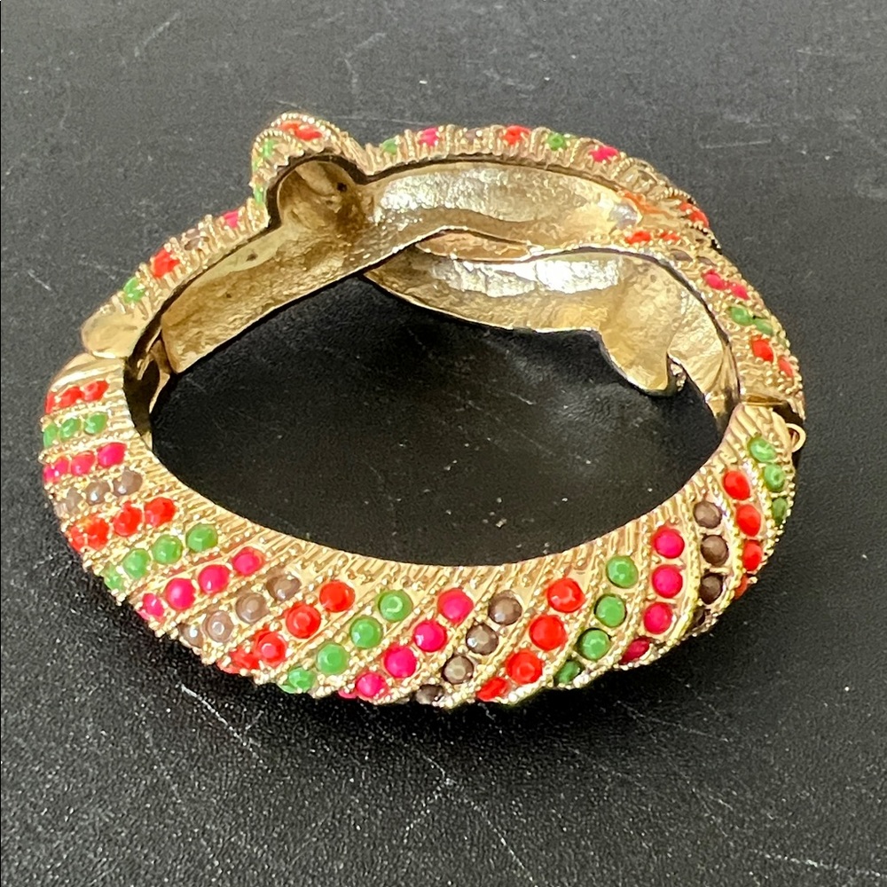 Lilly Pulitzer Gold-Tone Multicolor Crystal Twisted Bracelet - Picture 3 of 3